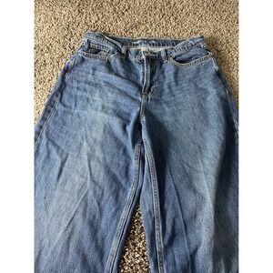 Old Navy High-Rise Baggy Wide-Leg Jeans Womens 10 Blue Denim Medium Wash